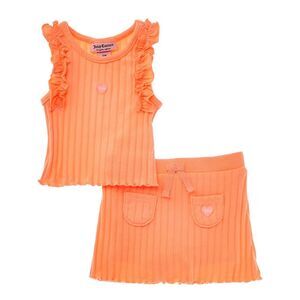 Juicy Couture Girls 2Pc Top & Scooter Set, Orange